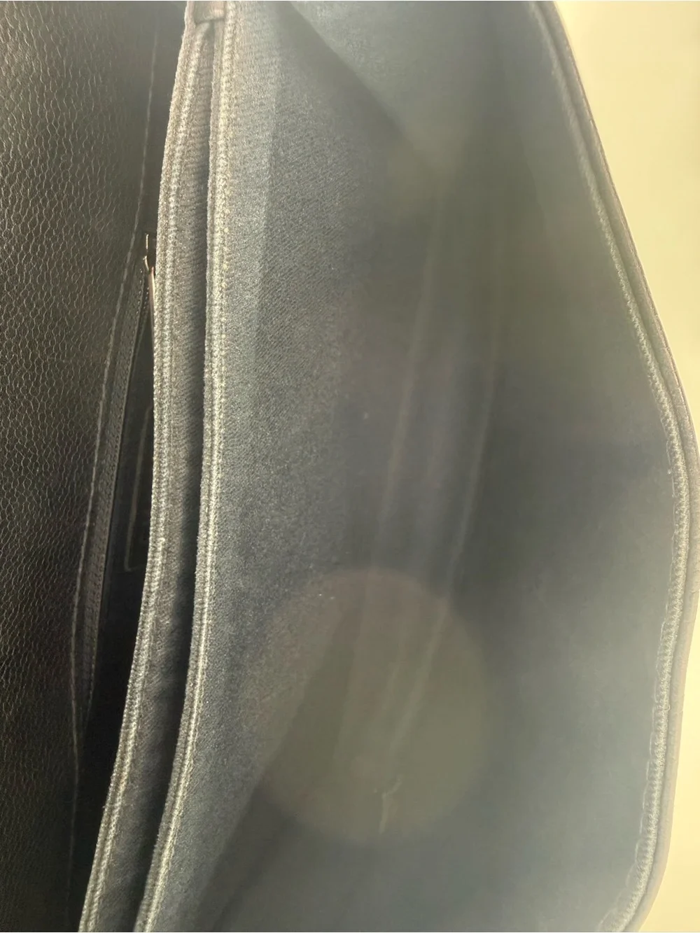 Chanel Quilted Leather Shoulder Bag in Black Caviar